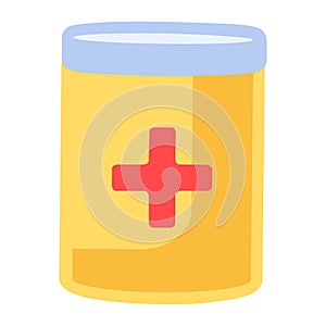 Flat Hazardous Waste First Aid Kit Icon