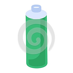 Flat Hazardous Waste Green Can Hazard Liquid Icon