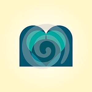 Flat Heart Emotion background Shape photo