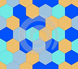 Flat Hexagonal Repeat Pattern Background