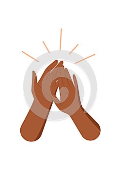 Flat Highfive Teamwork Symbol