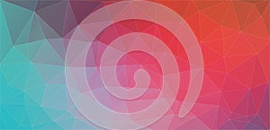 Flat Horizontal Multicolor triangle background - Vector Eps