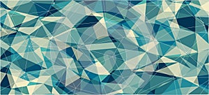 Flat horizontal triangle banner for web design