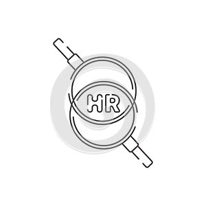 Flat human resources icon