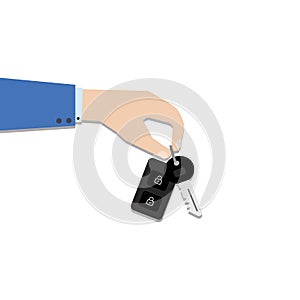 Flat icon with car keys hand for concept design. Sale concept. Stock image