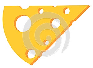 Flat icon of cheese