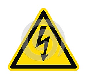 Flat icon danger high voltage photo