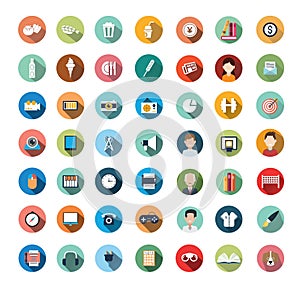 Flat icon designs, icons set, app, food, cartoon