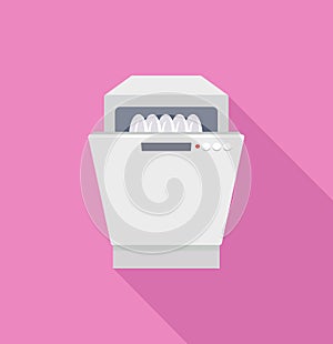 Flat icon dishwasher