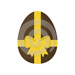 Flat icon easter chocolate egg