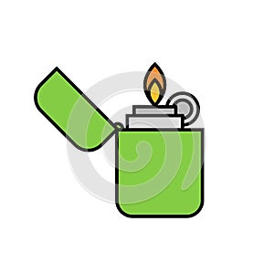 Flat icon fire lighter