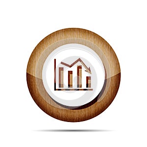 flat icon of graph going down