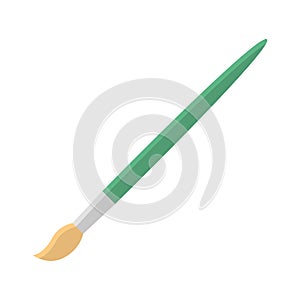 Flat icon green paint brush