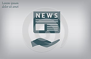 Vector illustration, gray background