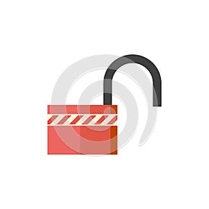 Flat icon - Padlock unlocked