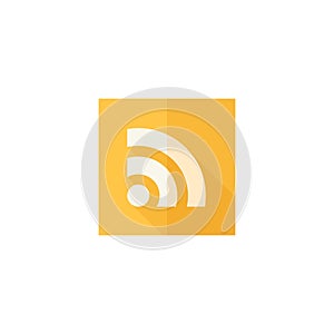 Flat icon - RSS Feed