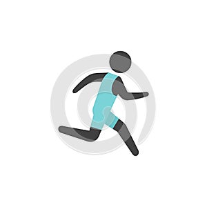 Flat icon - Running athlete