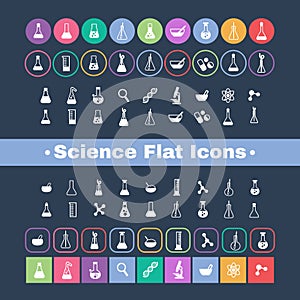 Flat icon science