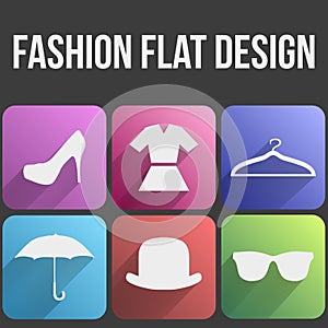 Flat icon set fashion for Web and Application.