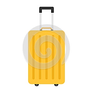Flat icon yellow suitcase