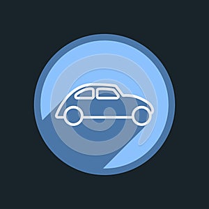 Flat icons for car and shadow,transportation,vector illustrations