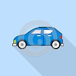 Flat icons for car and shadow,transportation,vector illustrations
