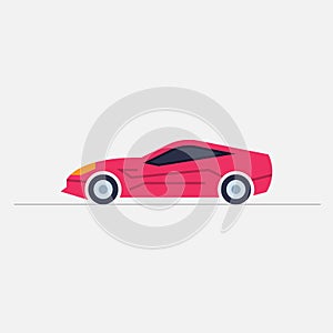 Flat icons for Car side view,vector illustrations