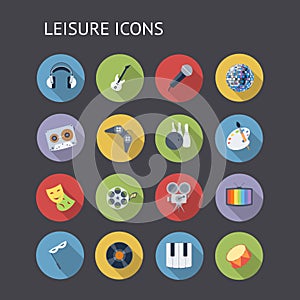 Flat Icons For Leisure