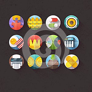 Flat Icons for mobile and web applications Set 6