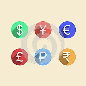 Flat icons for moneymaker