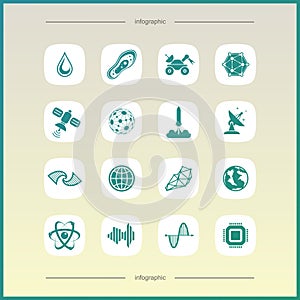 Flat icons set