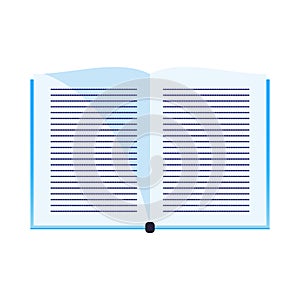 Flat illustation of open book literature vector icon