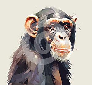 Flat Illustration Of A Chimp In A Whole New Way