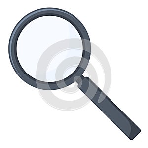 Flat illustration of magnifying glass reading lens