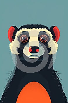 flat illustration of mongoose with calming colors