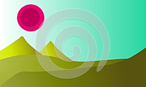 This is a flat illustration of the mountains photo