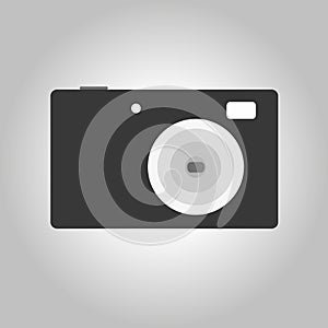 Flat illustration of photocamera icon