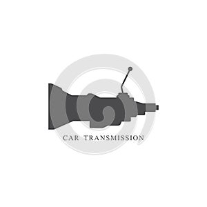 flat illustration of transmission car, vector art. photo