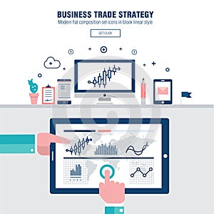 Flat infographic eco plant