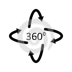 360 Flat inside vector icon which can easily modify or edit