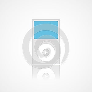 Flat ipod icon in trendy design style