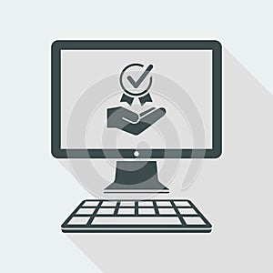 Best service - Vector icon for computer website or application