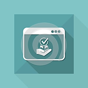 Best service - Vector icon for computer website or application