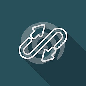 Cable transfer - Flat minimal icon