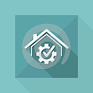 Check the domestic system - Vector web icon