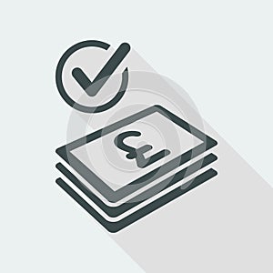 Checking payment icon - Sterling
