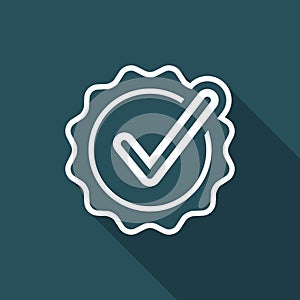 Checking quality symbol icon