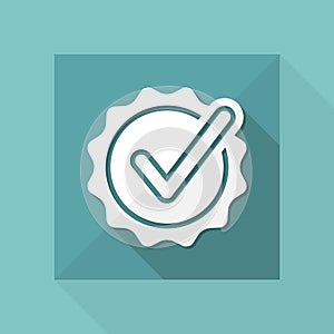 Checking quality symbol icon