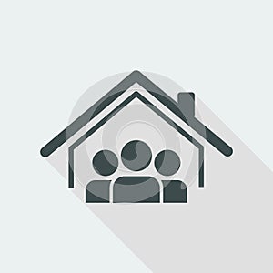 Cohabitation concept - Vector web icon