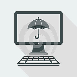 Computer protection - Vector web icon
